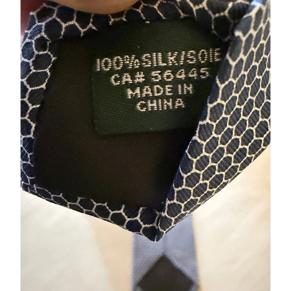 J.CREW Outlet Honeycomb Bee Silk Tie Mens OS Embroidered Geometric